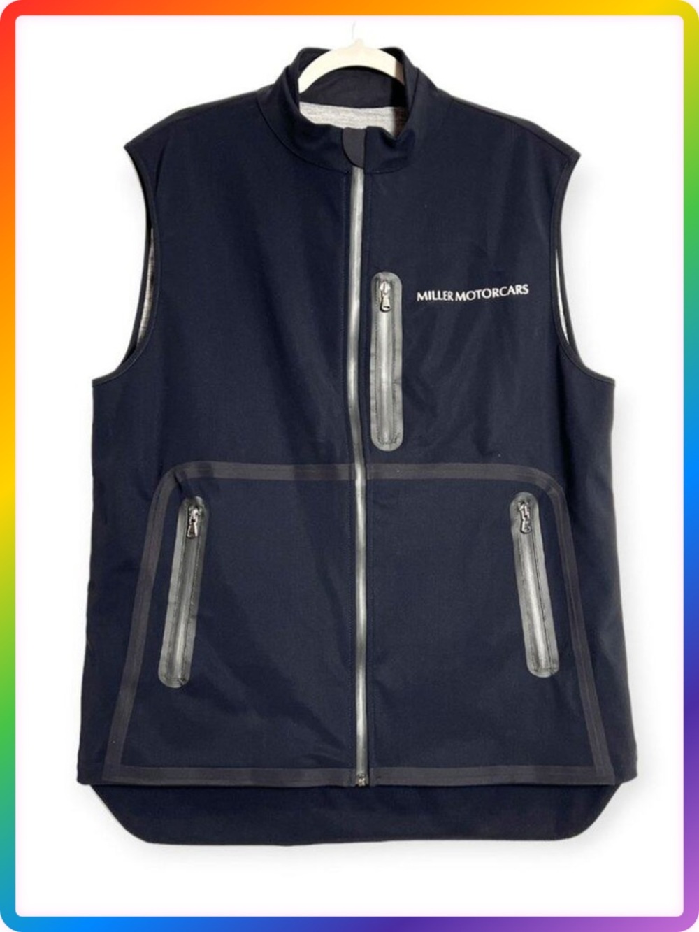 Goodwool 100% Merino Wool Vest MENS XL Black Italy Miller Motor Cars